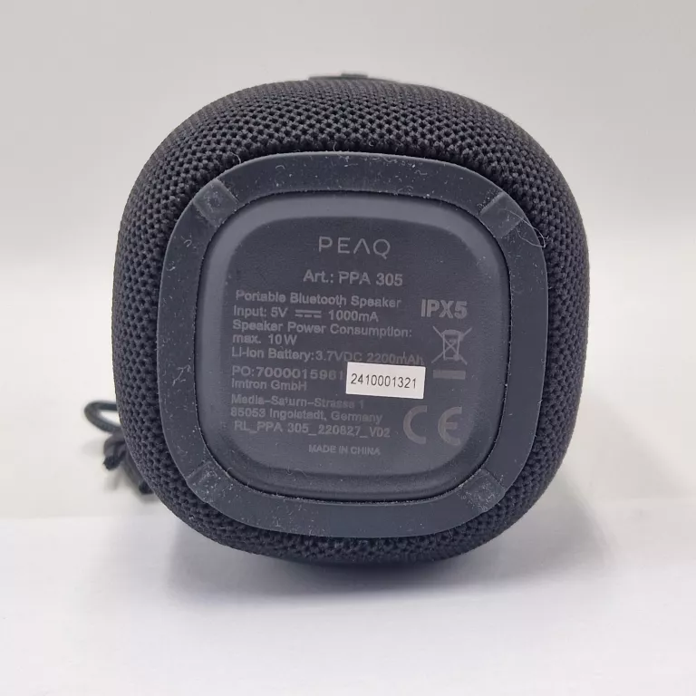 GŁOŚNIK BLUETOOTH PEAQ PPA305 CZARNY