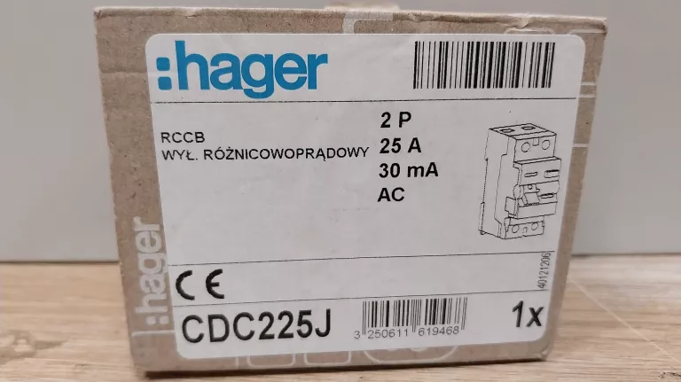 WYŁĄCZNIK RÓŻNICOWO-NADPRĄDOWY HAGER CDC225J