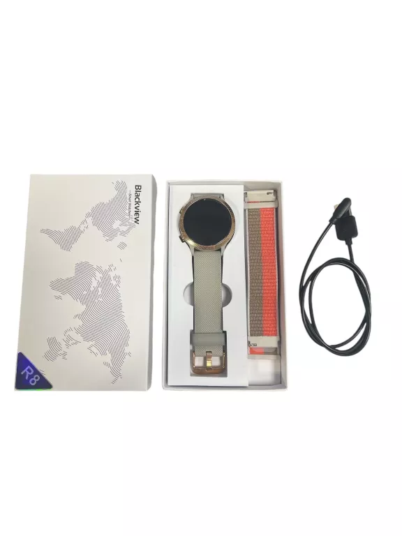 SMARTWATCH INTELIGENTNY ZEGAREK BLACKVIEW R8 SZARY ZŁOTY
