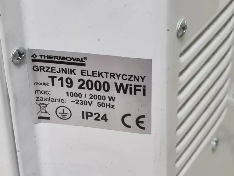 GRZEJNIK ELEKTRYCZNY THERMOVAL T19 2000W WIFI