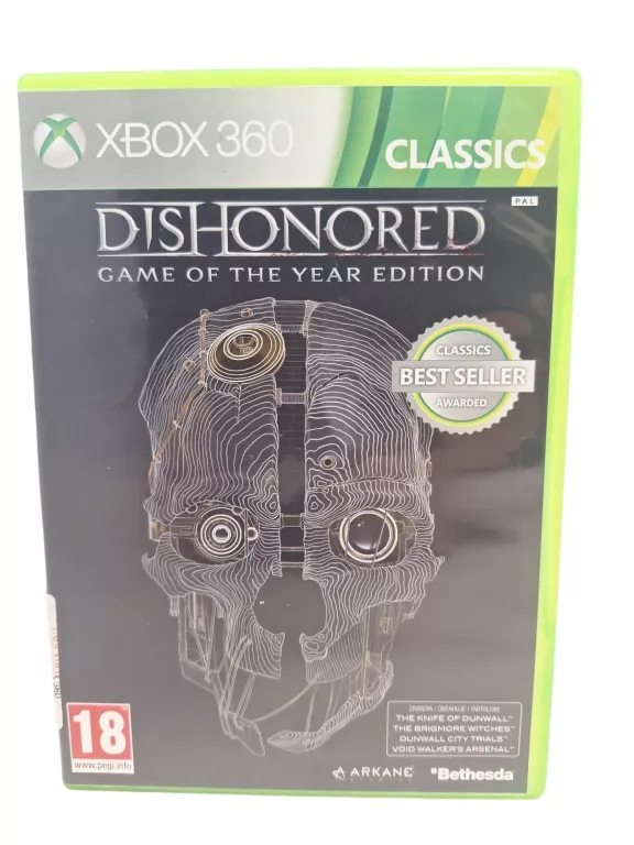 GRA XBOX 360 DISHONORED GAME OF YEAR EDITION
