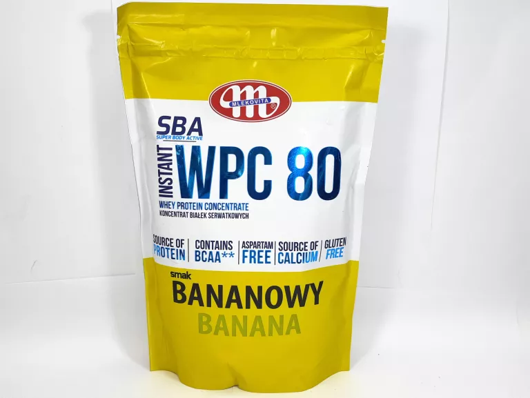 KONCENTRAT BIAŁKA SERWATKOWEGO MLEKOVITA WPC 80 BANANOWY 700G