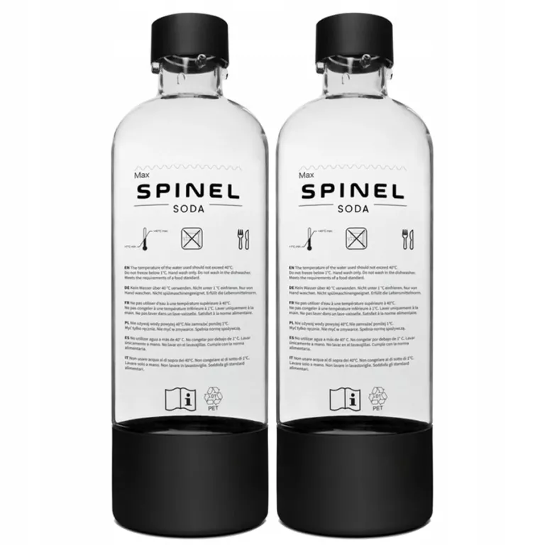 NOWOŚĆ! SATURATOR SPINEL SODA BUBBLEON CZARNY + 2 BUTELKI ZESTAW STARTOWY