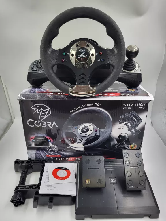 KIEROWNICA COBRA SUZUKA SW6060 (PC/PS3/PS4/XBOX ONE) KOMPLET