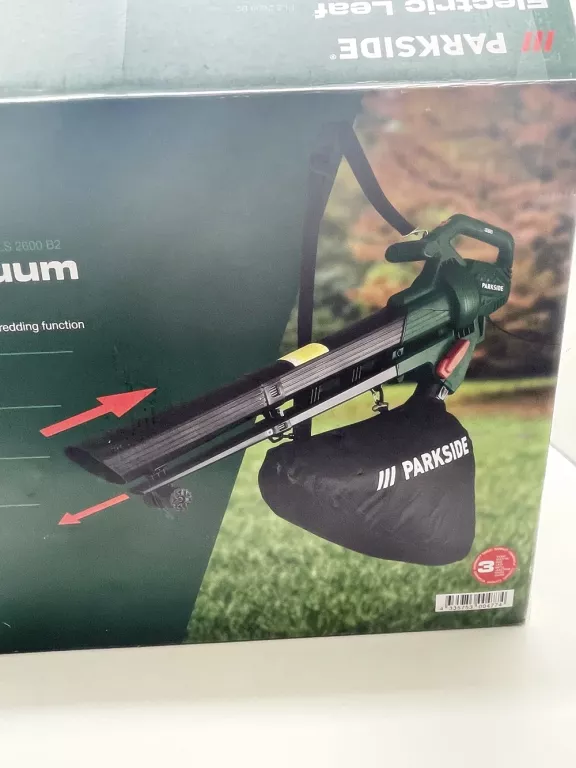 PARKSIDE ELEKTRYCZNY ODKURZACZ I DMUCHAWA DO LIŚCI PLS 2600 B2, 2600 W, 3W