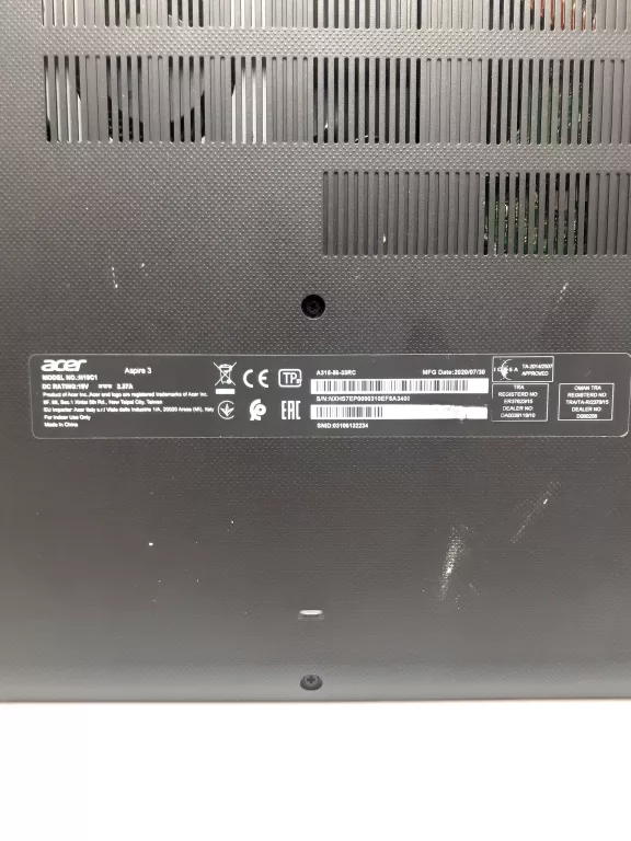 LAPTOP ACER ASPIRE 3 A315-56 8/240GB