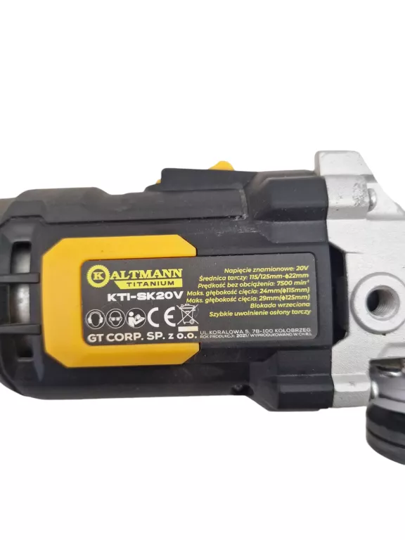 SZLIFIERKA KALTMAN TITANIUM KTI-SK 20V   OPIS !