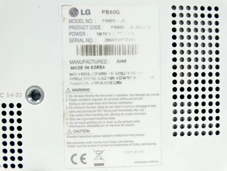 PROJEKTOR LCD LG PB60G