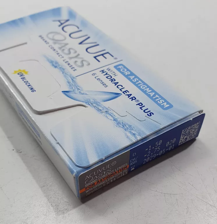 SOCZEWKI ACUVUE OASYS 6 SZTUK -1,25 -1,75 DO 01.04.2029