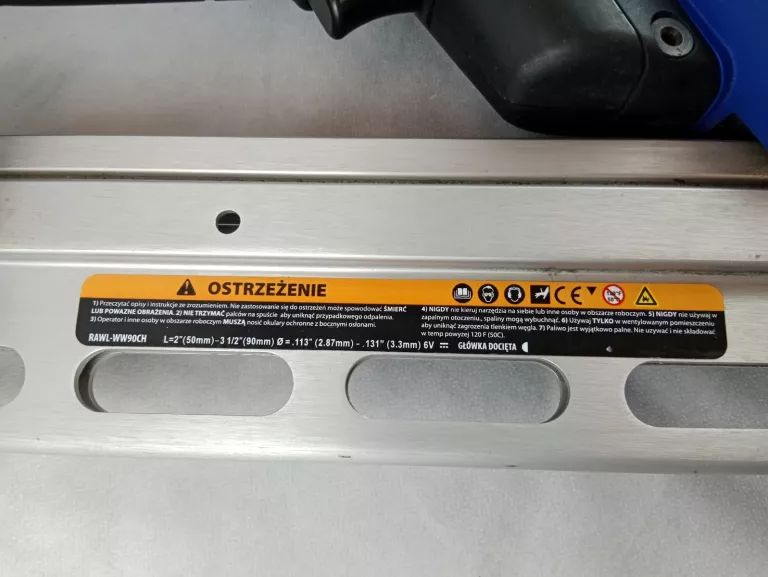 GWOŹDZIARKA GAZOWA RAWLPLUG WW90CH ZAKRES 51-90 MM 3X AKUMUALTOR