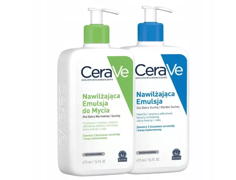 CERAVE ZESTAW EMULSJA NAWILŻAJĄCA + EMULSJA DO MYCIA 2X473 ML