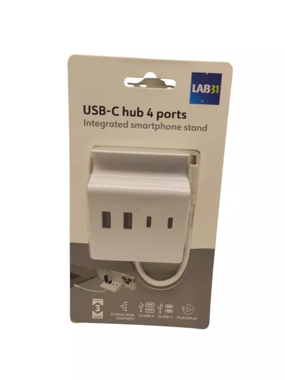 NIESAMOWITY HUB ROZGAŁĘŹNIK ROZDZIELACZ USB-C 2 X USB-A + 2 X USB-C PORT