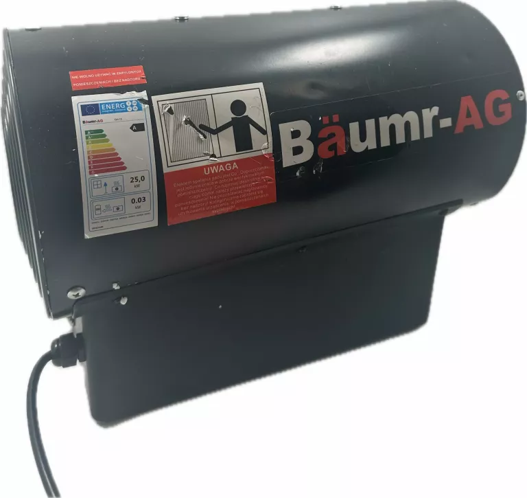 BAUMR-AG NAGRZEWNICA KOMPLETNY ZESTAW 25KW NAGRZEWNICA GAZOWA 230V REDUKTO