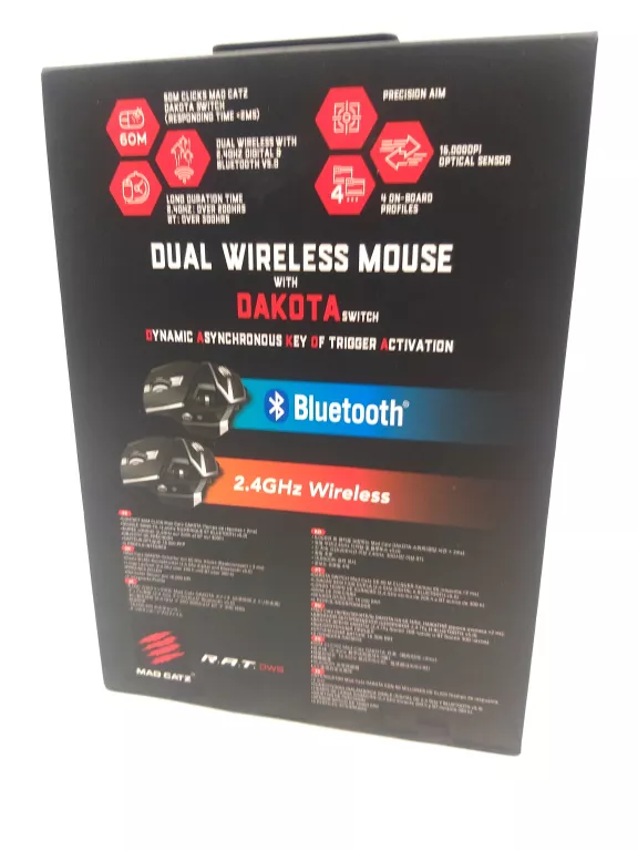 MAD CATZ R.A.T. DWS MYSZKA PO PRAWEJ STRONIE RF WIRELESS + BLUETOOTH OPTYC