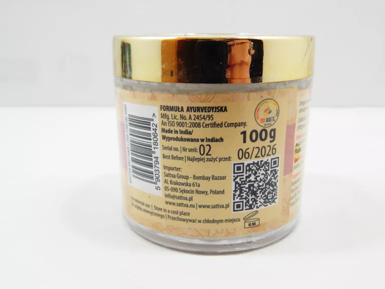 KREM PRZECIW WYPADANIU WŁOSÓW 100G SATTVA AYURVEDA