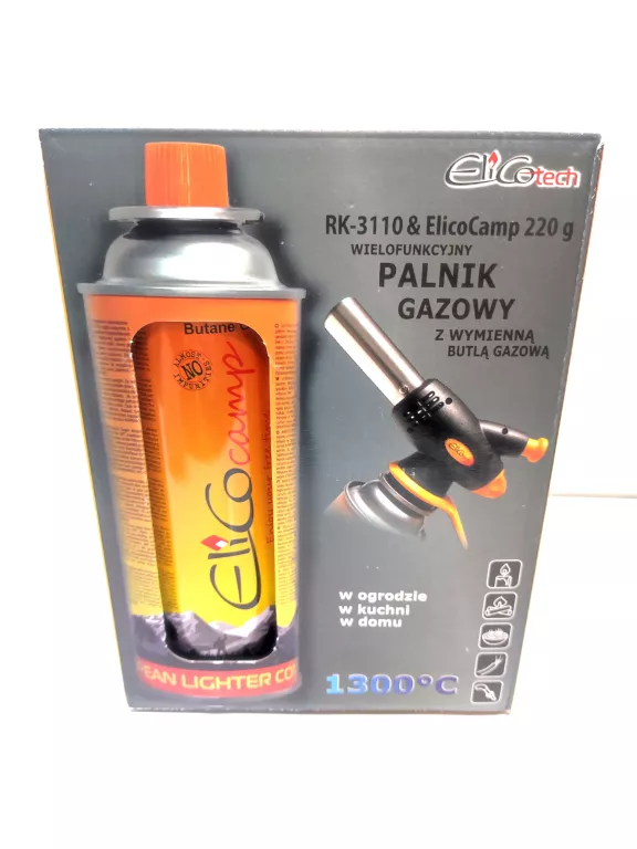 PALNIK TURYSTYCZNY ELICO RK-3110 Z GAZEM 220G-ZESTAW