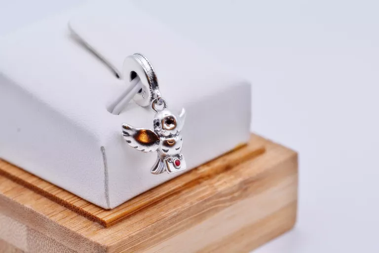 SR375 SREBRO 925 CHARMS DO BRANSOLETKI MODUŁOWEJ SOWA HEDWIGA HARRY POTTER