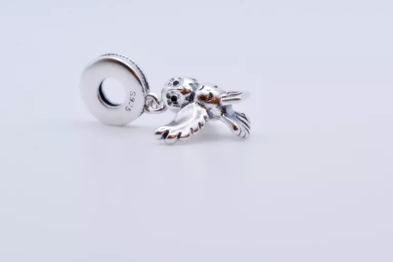 SR375 SREBRO 925 CHARMS DO BRANSOLETKI MODUŁOWEJ SOWA HEDWIGA HARRY POTTER