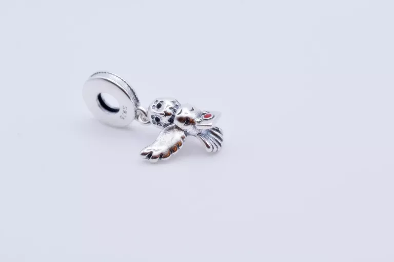 SR375 SREBRO 925 CHARMS DO BRANSOLETKI MODUŁOWEJ SOWA HEDWIGA HARRY POTTER