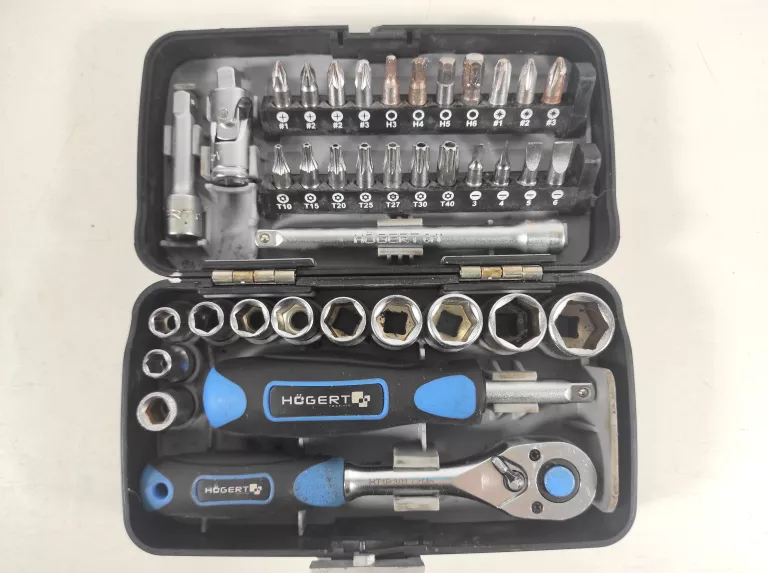 ZESTAW NARZĘDZI 1/4'' NASADKI, BITY HOGERT HT1R462