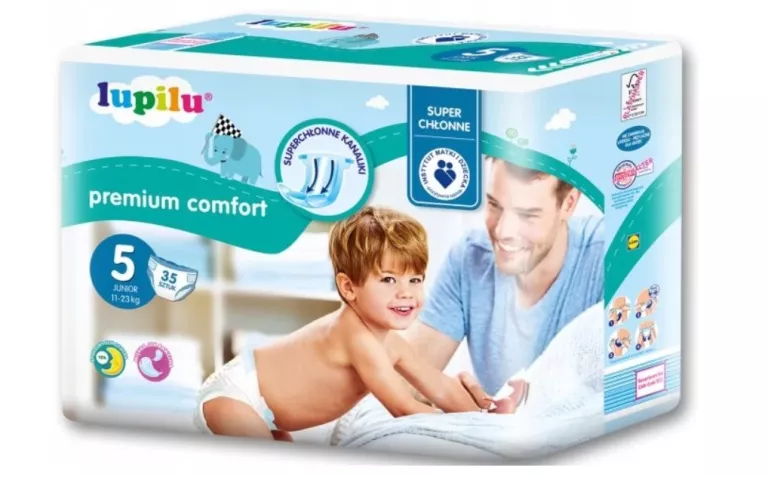 PIELUSZKI LUPILU PREMIUM 5 JUNIOR 11-23KG 35 SZTUK
