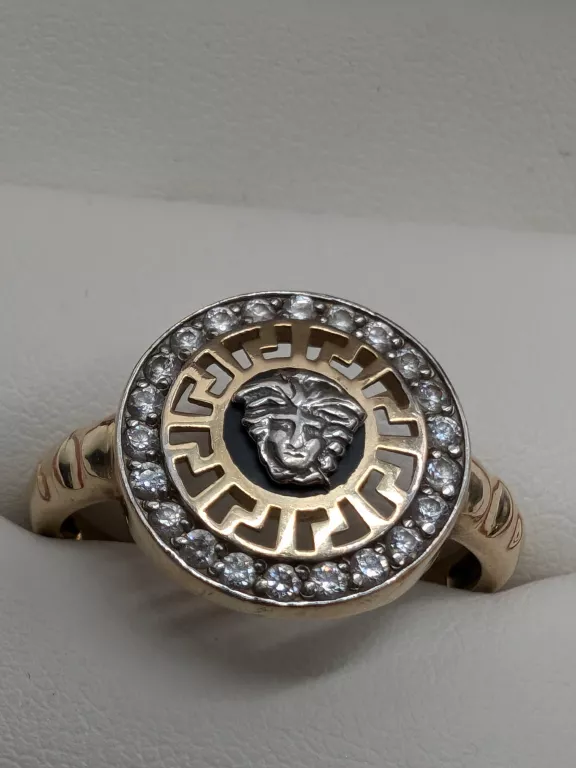 PIĘKNY ZŁOTY PIERŚCIONEK 585 14K / 3,94G R. 24 VERSACE