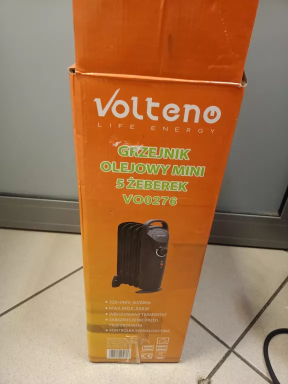 GRZEJNIK OLEJOWY MINI VOLTENO VO0276 KPL CZARNY