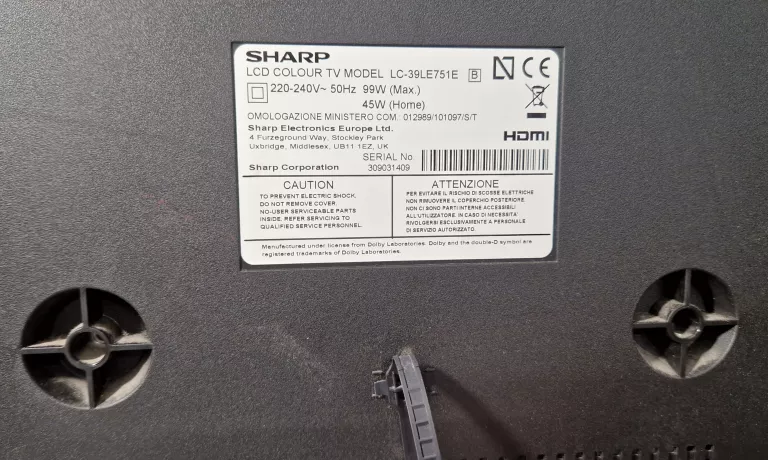 TELEWIZOR SHARP LC-39LE751E+PILOT