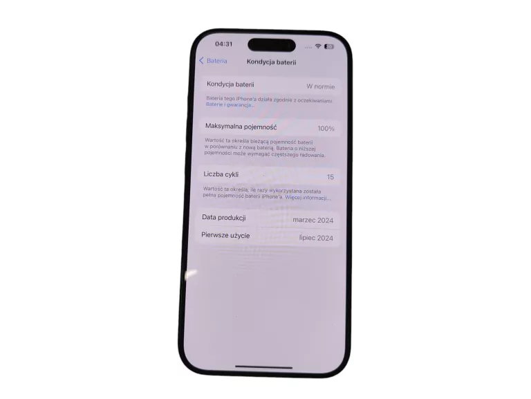 TELEFON APPLE IPHONE 15 PRO 128GB KOND.BAT.100%