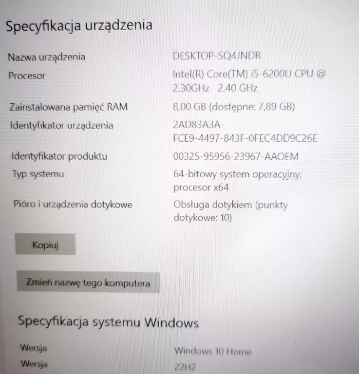 LAPTOP HP ENVY X360 256GB/8GB