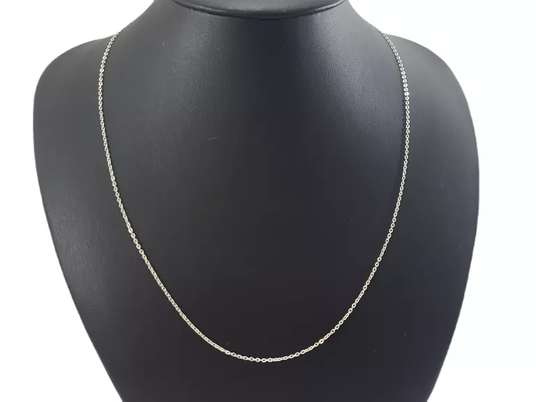 SR320 SREBRO 925 DROBNY ŁAŃCUSZEK SPLOT ANKIER DŁUGOŚĆ 49 CM 1,3G
