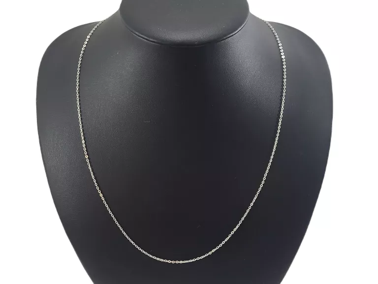 SR320 SREBRO 925 DROBNY ŁAŃCUSZEK SPLOT ANKIER DŁUGOŚĆ 49 CM 1,3G