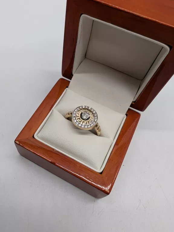 PIĘKNY ZŁOTY PIERŚCIONEK 585 14K / 3,94G R. 24 VERSACE
