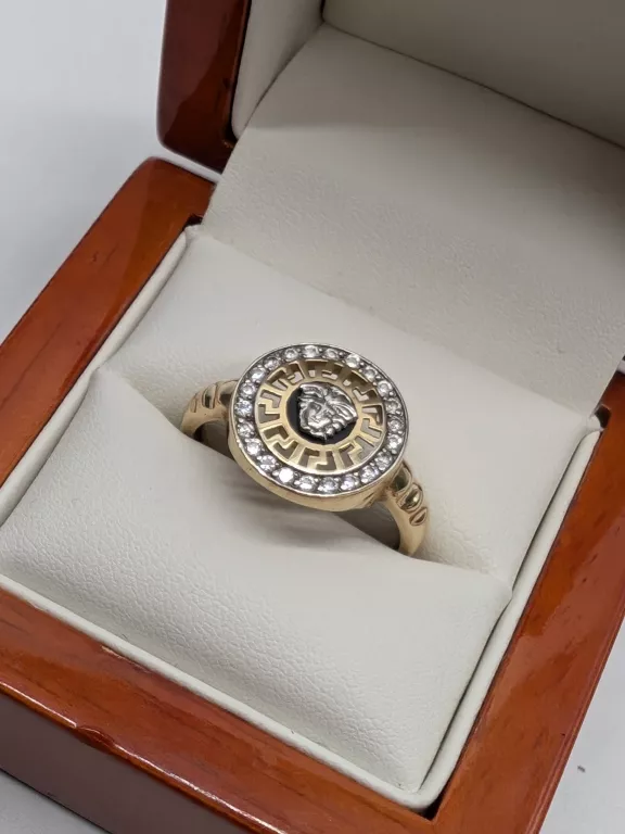 PIĘKNY ZŁOTY PIERŚCIONEK 585 14K / 3,94G R. 24 VERSACE