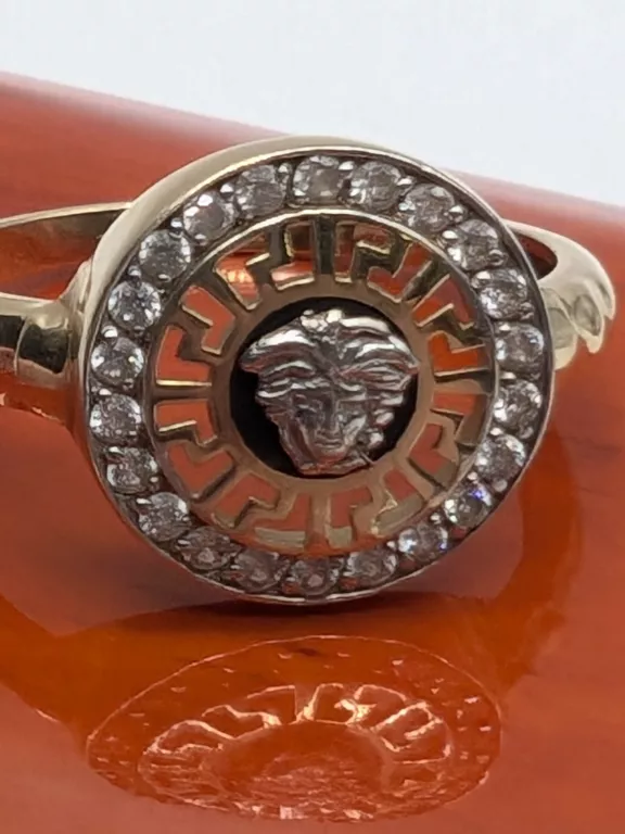 PIĘKNY ZŁOTY PIERŚCIONEK 585 14K / 3,94G R. 24 VERSACE