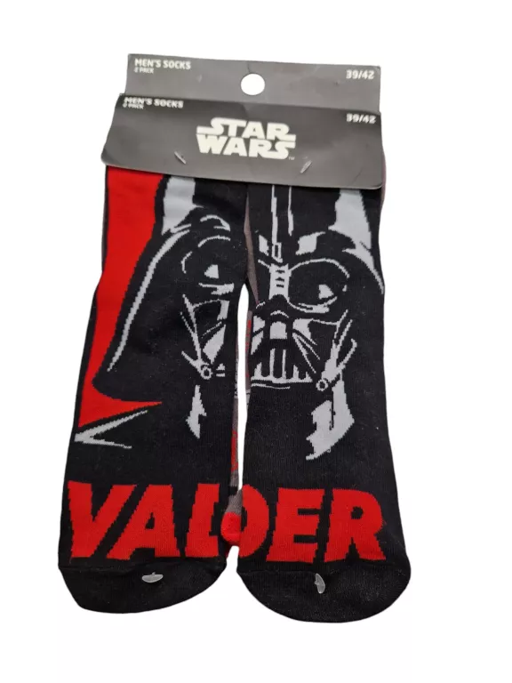 MĘSKIE SKARPETKI 2-PAK STAR WARS VADER ROZMIAR 39-42 MEGA