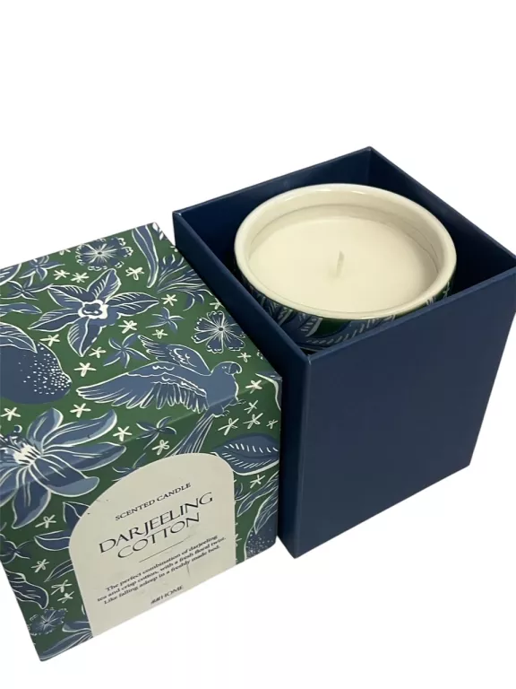 H&M DARJEELING COTTON ŚWIECA ZAPACHOWA W CERAMICZNYM POJEMNIKU