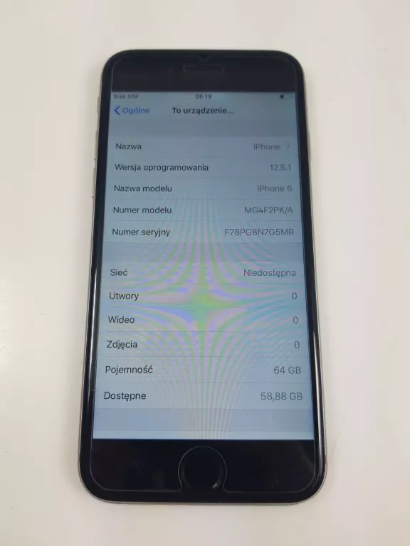 TELEFON IPHONE 6 A1586 64 GB BATERIA USZKODZONA