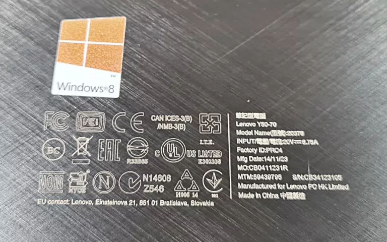 LAPTOP LENOVO Y50-70 I7-4710HQ/4GB/GTX860M