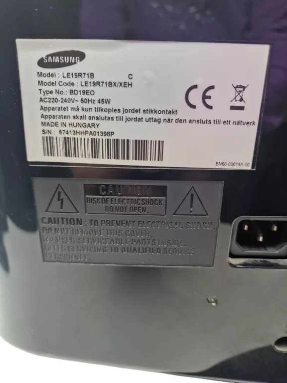 TV SAMSUNG LE19R71B