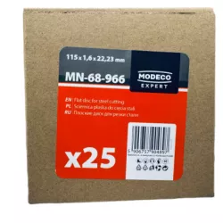 TARCZA DO CIĘCIA STALI NIERDZEWNEJ 115X1,6X22,23MM MODECO 25SZT