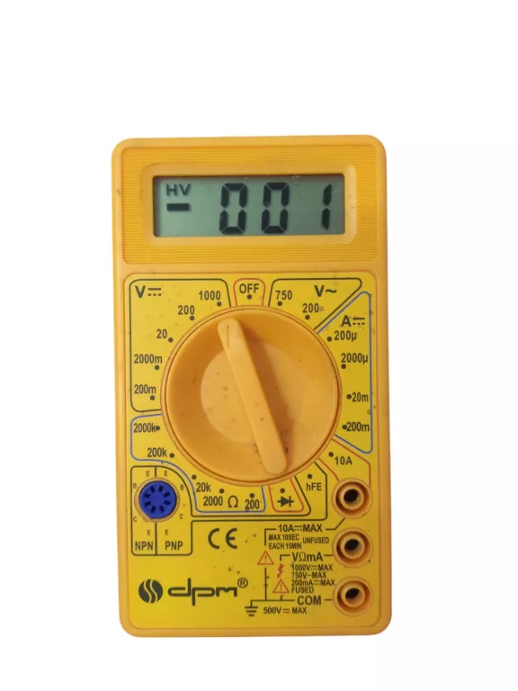 MIERNIK CYFROWY MULTINETR DPM V120 MODEL DT830B