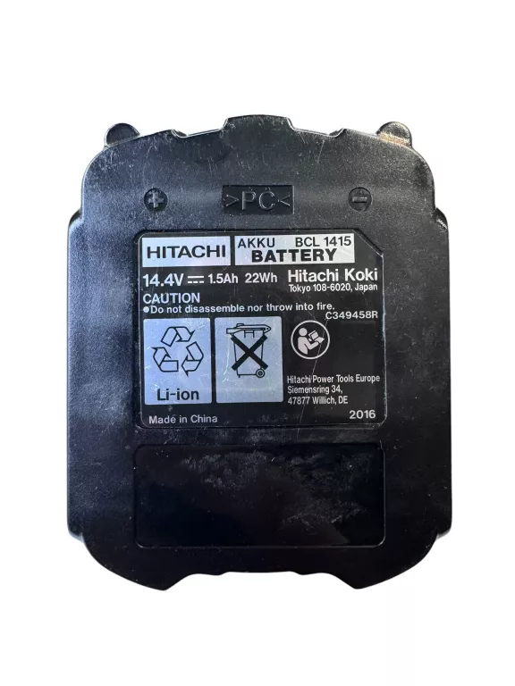 HITACHI BCL1415 14,4V 1,5AH 22WH OPIS