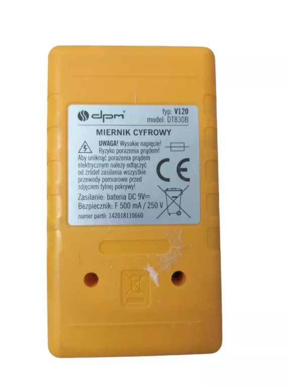 MIERNIK CYFROWY MULTINETR DPM V120 MODEL DT830B