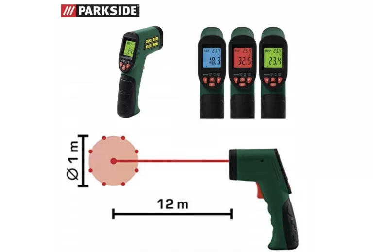 TERMOMETR BEZDOTYKOWY PARKSIDE PTIA 1 DETEKTOR PIROMETR