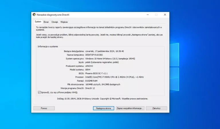 LAPTOP LENOVO YOGA 500-14IBD I7-5500U 8GB RAM 120GB SSD WIN10 DOTYKOWY!