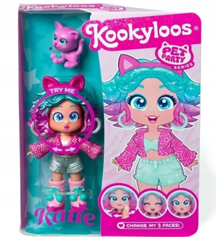 LALECZKA KOOKYLOOS PET PARTY FIGURKA KOLEKCJONERSKA 11CM KATIE + KOTEK