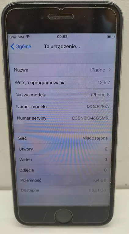 TELEFON IPHONE 6 64GB KONDYCJA BATERII 90%+ŁADOWARKA