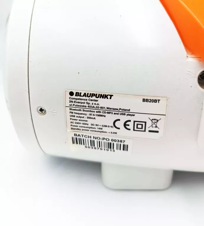 RADIOODTWARZACZ BLAUPUNKT BB20BT