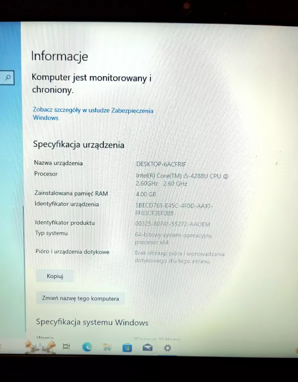 LAPTOP LENOVO IDEAPAD 100-15IBD ( 4GB / 1TB ) + ŁADOWARKA